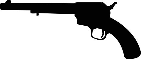 Gun Revolver Icon On White Background Western Handgun Sign Vintage