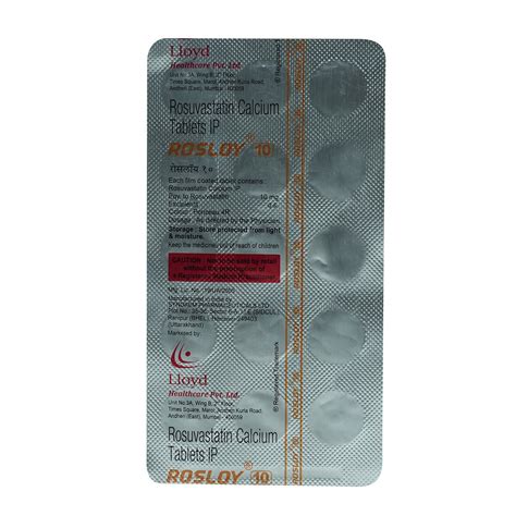 Rosloy 10 Tablet Uses Side Effects Price Apollo Pharmacy