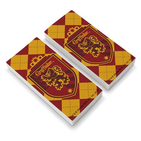 Harry Potter Gryffindor Plaid Sigil Eraser Set Of