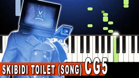 Skibidi Toilet Chanson CG5 GMOD Dafuqboom Piano Free Sheet Music