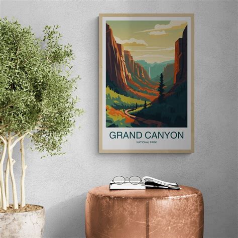 Grand Canyon National Park Poster National Park Print Vintage Poster