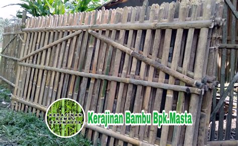 Pagar Taman Dari Bambu