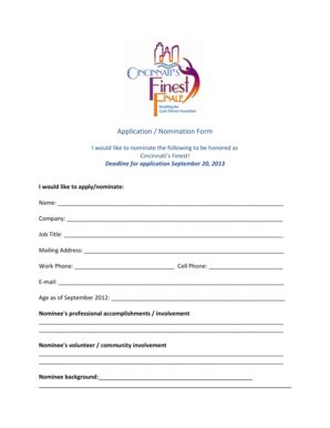 Fillable Online Cff Finest Nomination Form Cystic Fibrosis