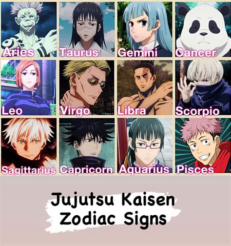 Jujutsu Kaisen Zodiac Signs Anime Amino