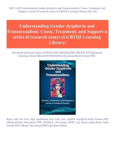 Read Understanding Gender Dysphoria And Transsexualism Cause