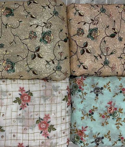Embriodery Fabric At ₹ 700meter ऑलओवर एम्ब्रॉयडरी फैब्रिक In Surat