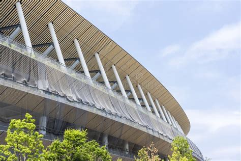 Canteiro De Obras Do Est Dio Nacional Novo No T Quio Imagem De Stock