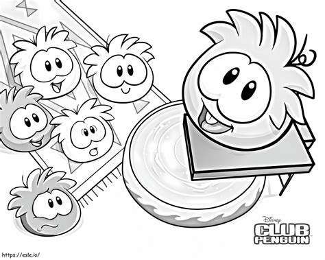 Printable Club Penguin Puffles coloring page