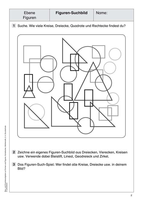 Grundschule Unterrichtsmaterial Mathematik Geometrie Bau Und