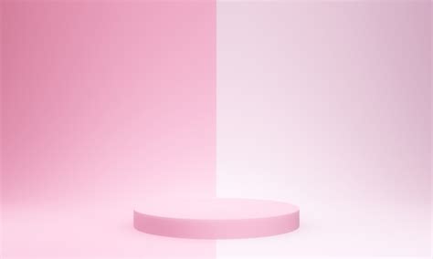 Premium Photo D Rendered Pink Podium Mockup