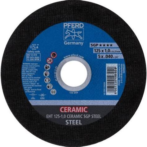 PFERD CERAMIC SGP STEEL 61312510 Disque à tronçonner 125 mm 25 pc s