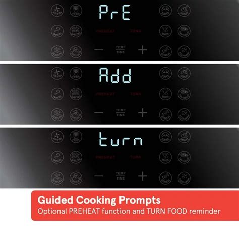 Gourmia 4 Qt Digital Air Fryer With Guided Cooking Black Gourmia Shop