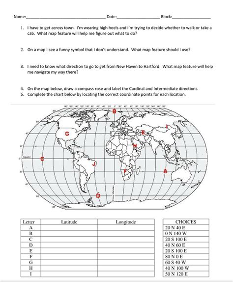 Social Studies Map Worksheets