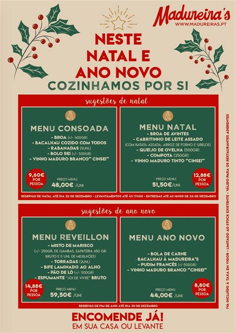 Menus De Natal E De Ano Novo Restaura O