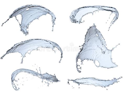 Pure Water Splash Collection Stock Photo Image Of Clean Curves