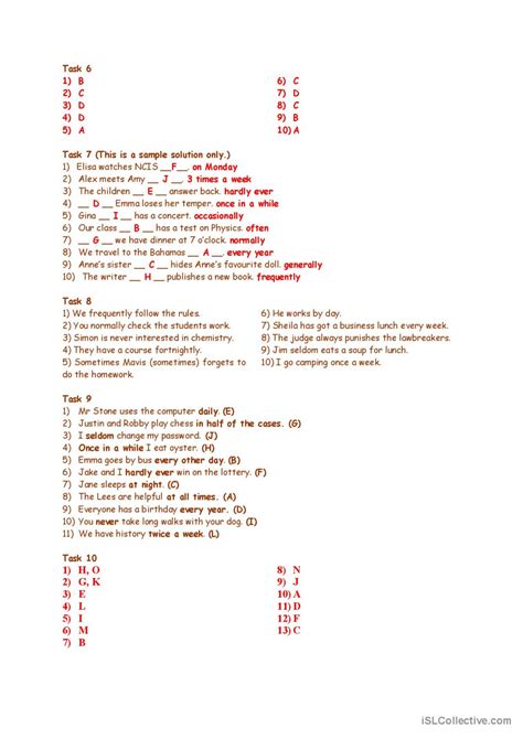 Signal Words Present Simple Tense English ESL Worksheets Pdf Doc