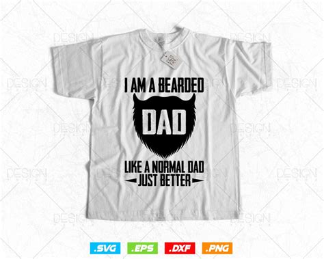 Bearded Dad Beard Humor Funny Superhero Svg Png Files Beard T Shirt