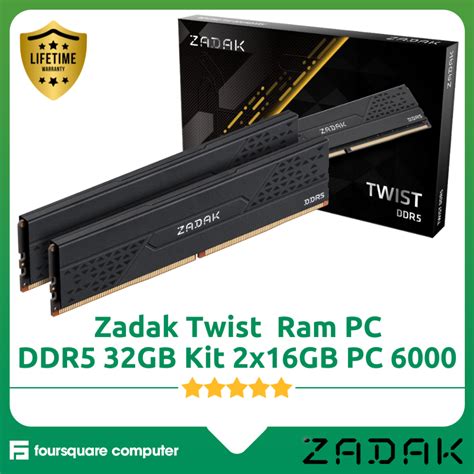 Jual Ram Zadak Twist Ddr Gb Kit X Gb Pc Mhz Black Memory