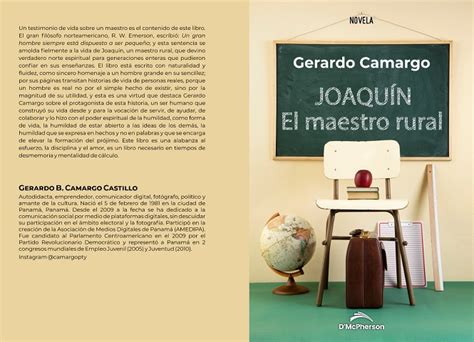 Joaqu N El Maestro Rural Nuevo Trabajo Literario De Gerardo Camargo