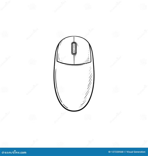 Computer Mouse Hand Drawn Outline Doodle Icon Stock Vector