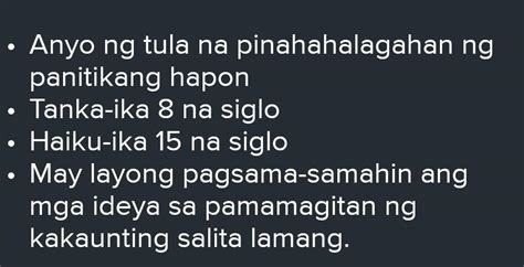 Ano Ano Ang Lumitaw Na Paksa Ng Tanka At Haiku Sa Iyong Palagay Paano