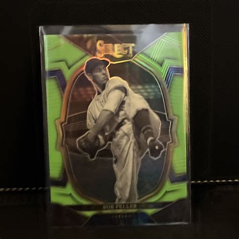 2023 Panini Select Concourse Neon Green Prizm 9 Bob Feller 75 For