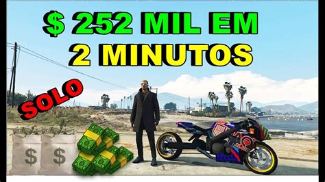 GTA V ONLINE COMO GANHAR DINHEIRO SOLO 252 MIL EM 2 MINUTOS FÁCIL