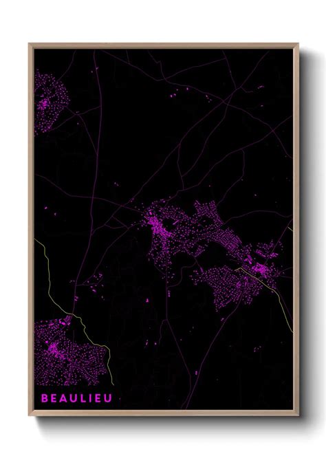 une affiche de carte sur beaulieu