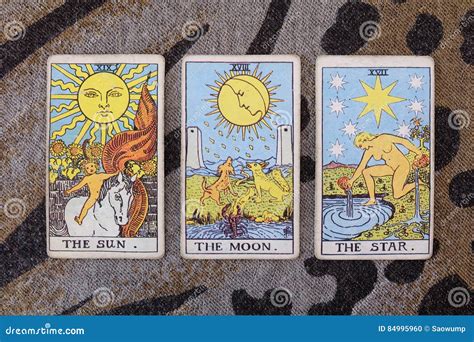 Sun Moon Star Tarot Cards Stock Photo Image Of Gypsy Moon 84995960