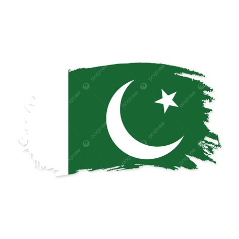 Pakistan Stock Flag Vector With Transparent Background Pakistan