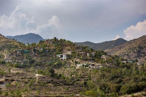 Premium Photo | Traditional pakistani village houses on the hill in rural area of northern pakistan