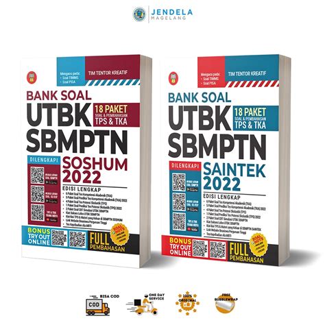 Jual 2022 Bank Soal UTBK SBMPTN Saintek Soshum 2022 Paket Soal Dan