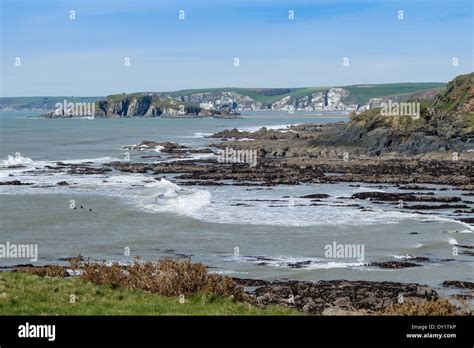 Thurlestone Devon England April 1st 2014 Burgh Island And Coastline