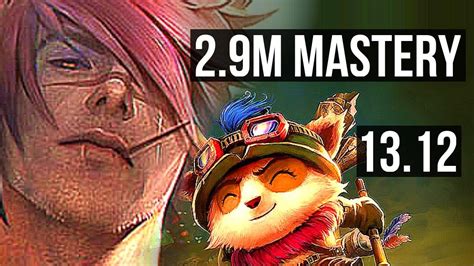 Sett Vs Teemo Top 29m Mastery 2300 Games 302 Kr Master 13