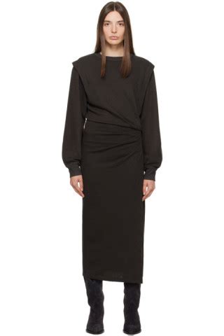 Black Mafalda Midi Dress By Isabel Marant Etoile On Sale