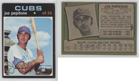 1971 Topps #90 Joe Pepitone Chicago Cubs Baseball Card | eBay