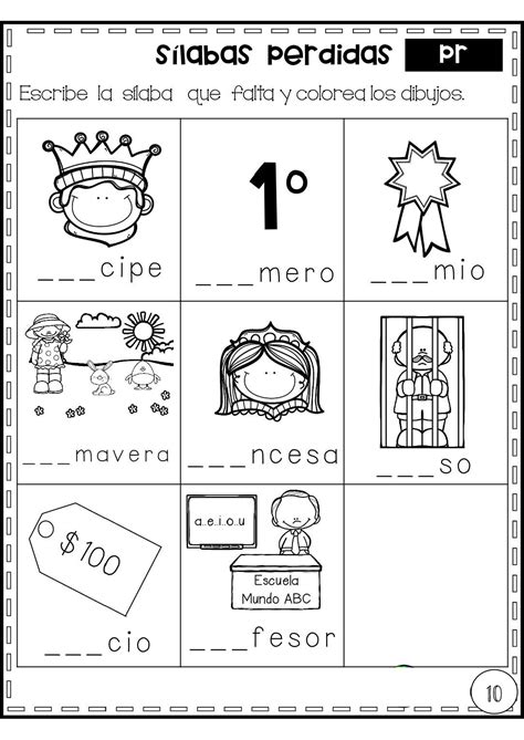 Cuaderno De SÍlabas Trabadas Para Lectoescritura Imagenes Educativas