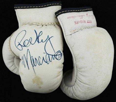 Incredible Rocky Marciano Signed Autographed Mini Boxing Glove Psa Dna