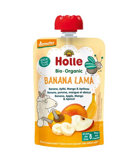 Holle Bio Banana Lama Banane Apfel Mango Aprikose 12 X 100g