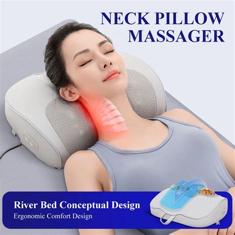 Jinkairui Neck Back Massager With Heat Electric Shiatsu Massage Pillow