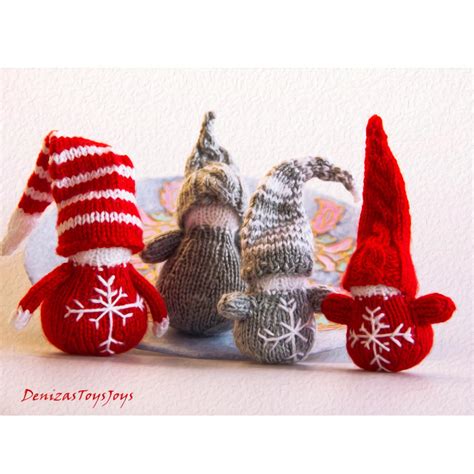 Waldorf Christmas Gnomes Pdf Knitting Patterns Christmas Ornament