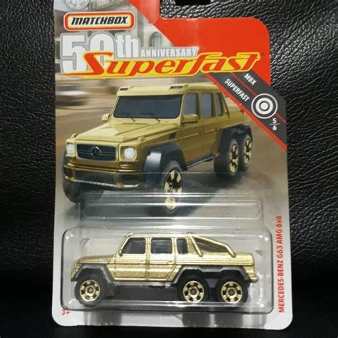 Jual Matchbox 50th Anniversary Superfast Gold Mercedes Benz G63 AMG 6x6