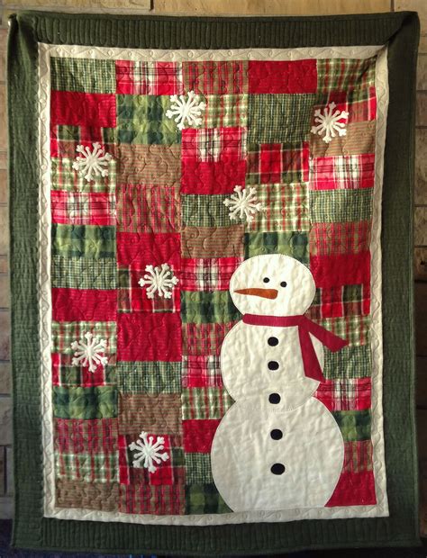 PrimoPlaidSnowmanPasThym Christmas Quilts Pinterest Christmas