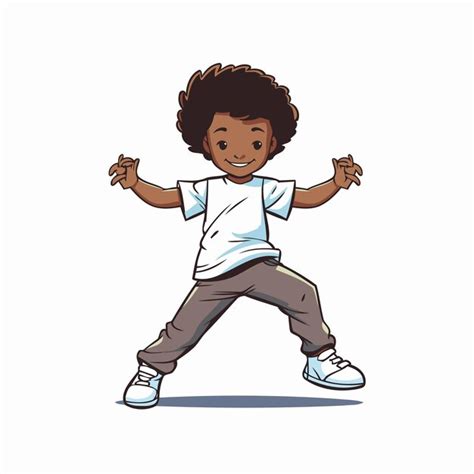 El Lindo Ni O Afroamericano Que Baila Dibujos Animados Ilustraci N