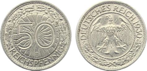 1930 J 50 Reichspfennig Ss Vz MA Shops