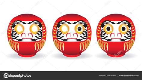 Daruma Doll Is A Talisman For Japanese Sketch Stock Vector Image By