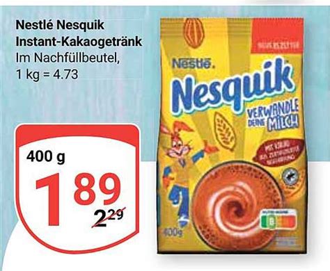 Nestl Nesquik Instant Kakaogetr Nk Angebot Bei Globus Prospekte De