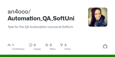 Github An Ooo Automation Qa Softuni Task For The Qa Automation