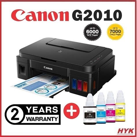 Canon Pixma G1010 G1020 G2010 Refillable Ink Tank Printer Shopee Malaysia