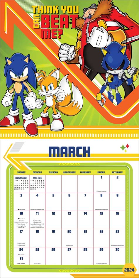 Sonic Calendar Juli Saidee